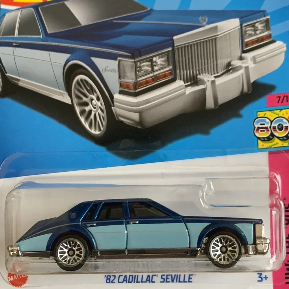 Hot Wheels 1982 Cadillac GM Seville Car Mattel HW 80s Blue Caddy Hotwheels New
